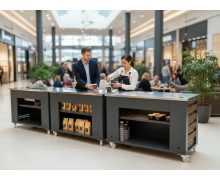 Mobil Kahve Deneyim Standı – Market, AVM ve Kafe Alan Dönüştüren Satış Ünitesi
